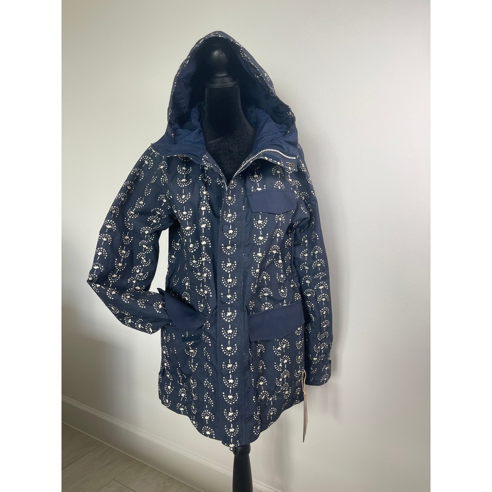 Burton Runestone Snowboard Jacket Womens Small Float Away Navy Blue Parka NEW